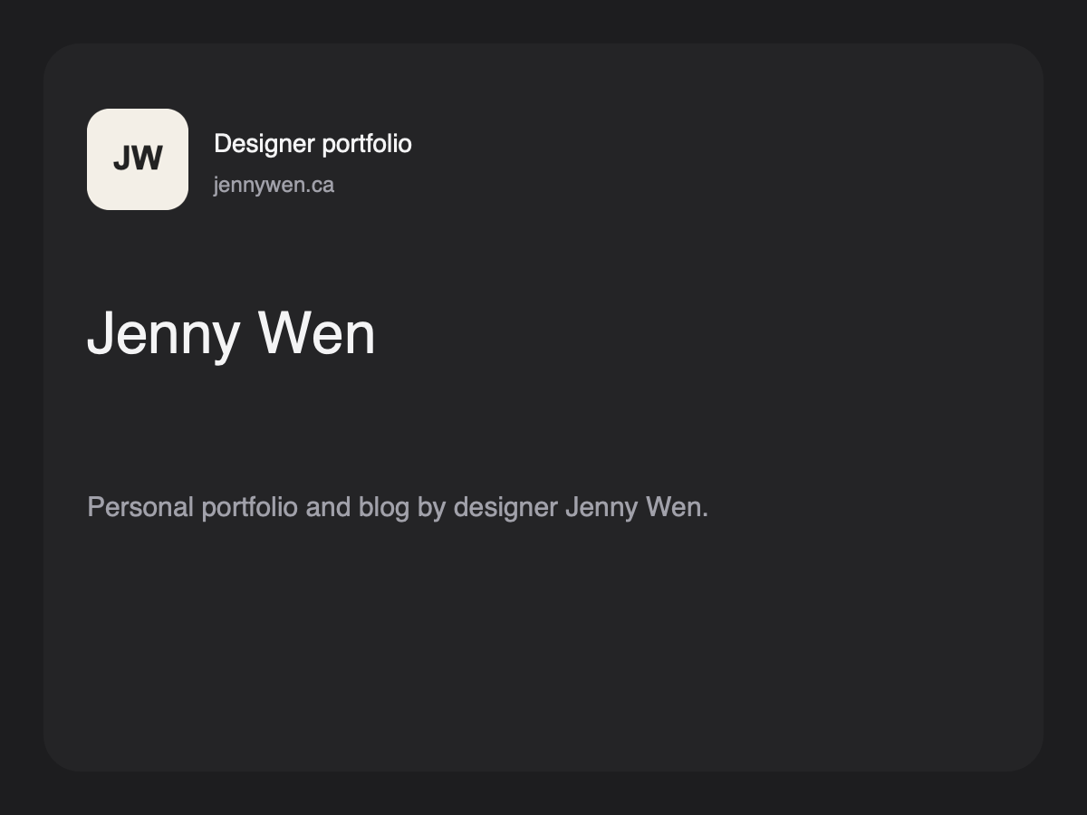 Jenny Wen preview