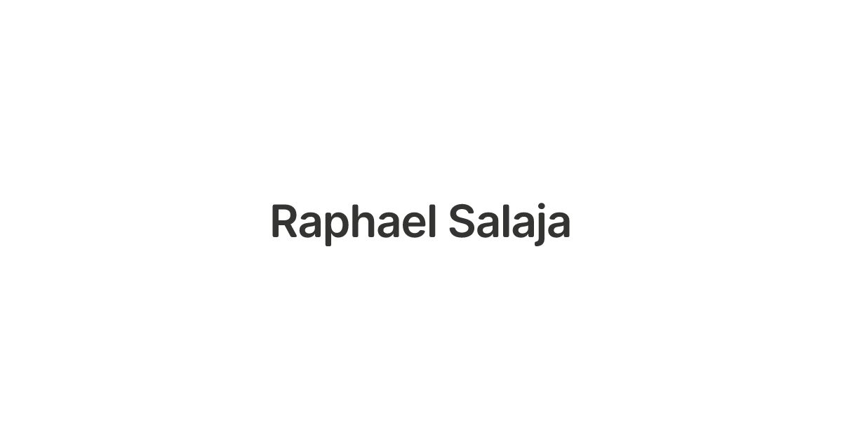 Raphael Salaja preview