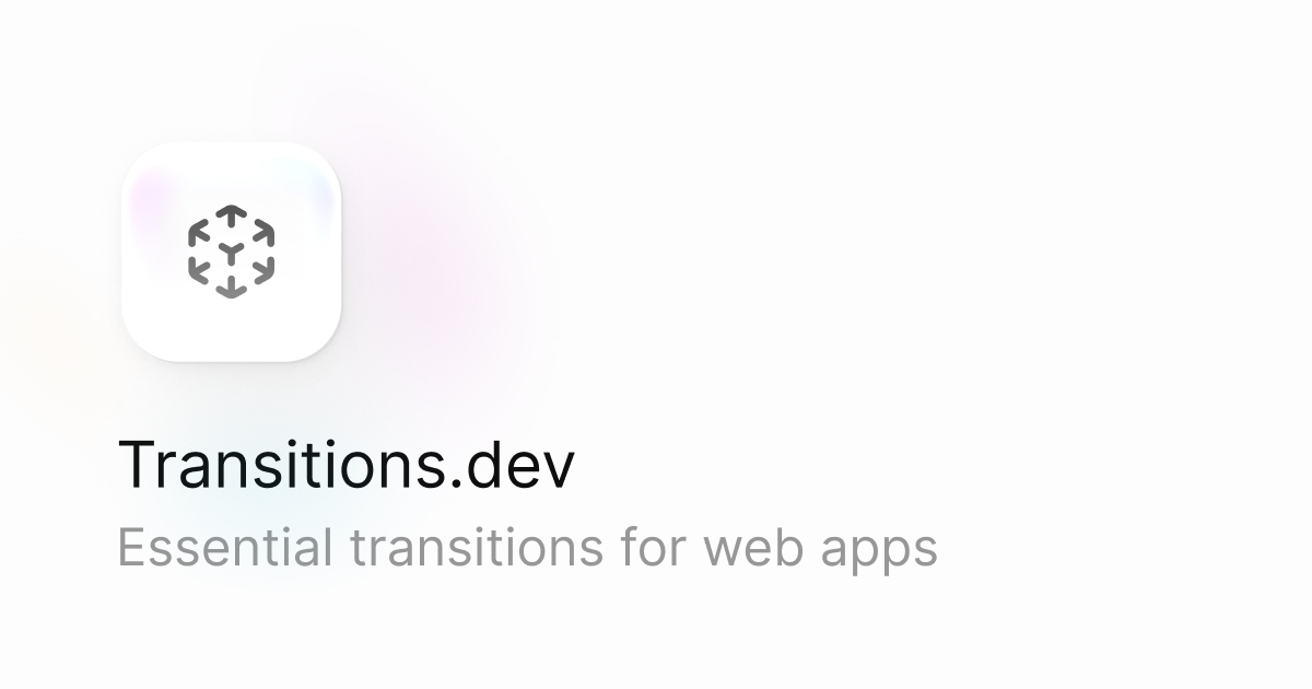 Transitions.dev preview