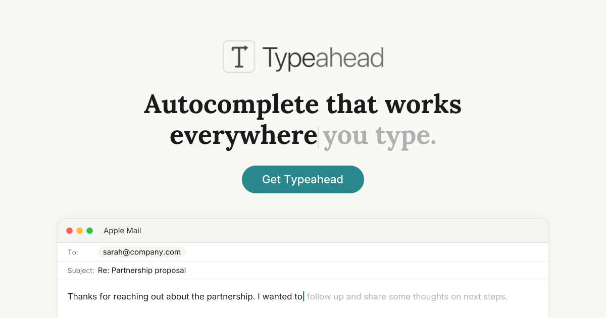 Typeahead preview