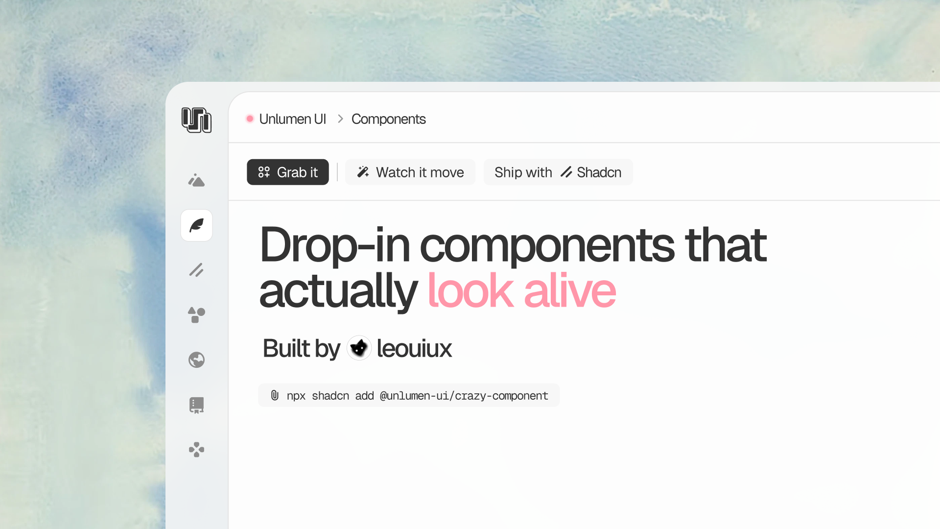 unlumen UI preview